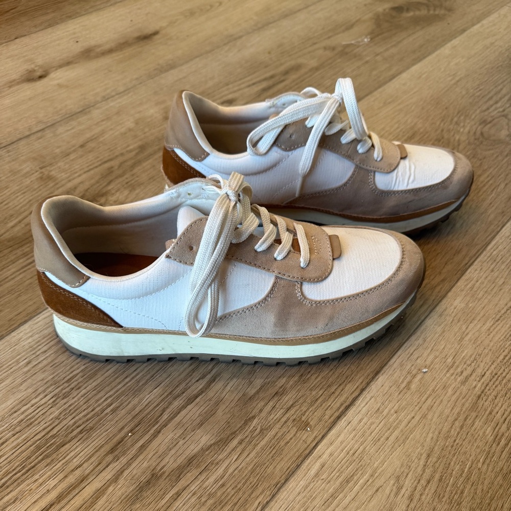 Women's Microsuede Maria Sneakers - Universal Thread Brown 9.5